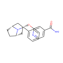 NC(=O)c1ccnc(O[C@@H]2C[C@@H]3CC[C@H](C2)N3Cc2ccccc2)c1 ZINC000101363758