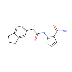 NC(=O)c1ccsc1NC(=O)Cc1ccc2c(c1)CCC2 ZINC000071319097