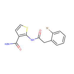 NC(=O)c1ccsc1NC(=O)Cc1ccccc1Br ZINC000071317602