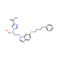 NC(=O)c1cn([C@@H](CO)CCn2ccc3ccc(OCCCCc4ccccc4)cc32)cn1 ZINC000013580963