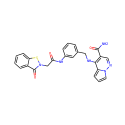 NC(=O)c1cnn2cccc2c1NCc1cccc(NC(=O)Cn2sc3ccccc3c2=O)c1 ZINC001772630687