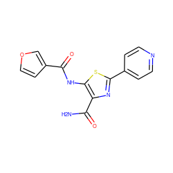 NC(=O)c1nc(-c2ccncc2)sc1NC(=O)c1ccoc1 ZINC000150001191