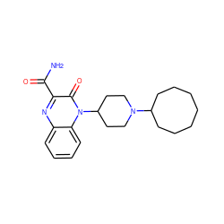 NC(=O)c1nc2ccccc2n(C2CCN(C3CCCCCCC3)CC2)c1=O ZINC000114764929