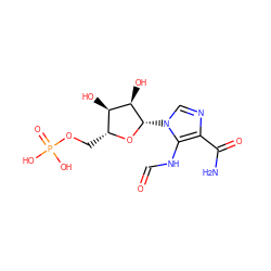 NC(=O)c1ncn([C@@H]2O[C@H](COP(=O)(O)O)[C@@H](O)[C@H]2O)c1NC=O ZINC000004096530