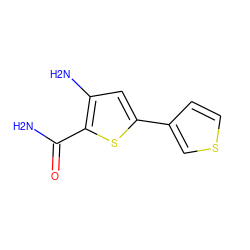 NC(=O)c1sc(-c2ccsc2)cc1N ZINC000000081904