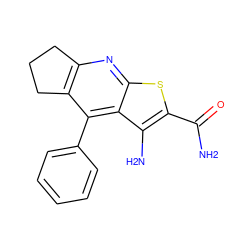 NC(=O)c1sc2nc3c(c(-c4ccccc4)c2c1N)CCC3 ZINC000000968940