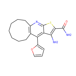 NC(=O)c1sc2nc3c(c(-c4ccco4)c2c1N)CCCCCCC3 ZINC000049072086