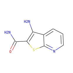 NC(=O)c1sc2ncccc2c1N ZINC000012375034