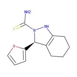 NC(=S)N1NC2=C(CCCC2)[C@H]1c1ccco1 ZINC000045357691