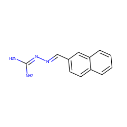 NC(N)=N/N=C/c1ccc2ccccc2c1 ZINC000006584476