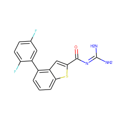 NC(N)=NC(=O)c1cc2c(-c3cc(F)ccc3F)cccc2s1 ZINC000028524060