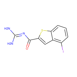 NC(N)=NC(=O)c1cc2c(I)cccc2s1 ZINC000028525134