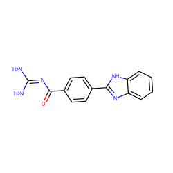 NC(N)=NC(=O)c1ccc(-c2nc3ccccc3[nH]2)cc1 ZINC000028819093