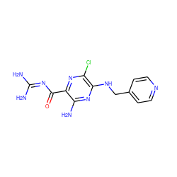 NC(N)=NC(=O)c1nc(Cl)c(NCc2ccncc2)nc1N ZINC000073137980