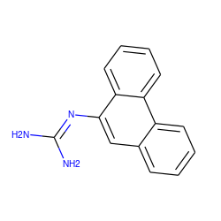 NC(N)=Nc1cc2ccccc2c2ccccc12 ZINC000006576387