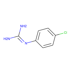 NC(N)=Nc1ccc(Cl)cc1 ZINC000005003398