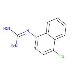 NC(N)=Nc1ncc(Cl)c2ccccc12 ZINC000026970724