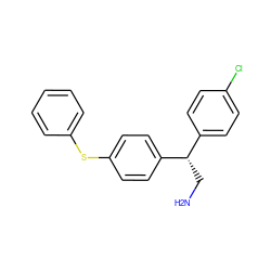 NC[C@@H](c1ccc(Cl)cc1)c1ccc(Sc2ccccc2)cc1 ZINC000072114437