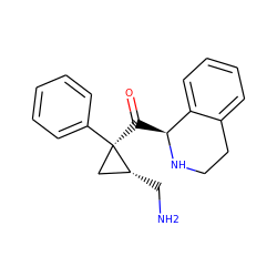 NC[C@@H]1C[C@@]1(C(=O)[C@@H]1NCCc2ccccc21)c1ccccc1 ZINC000029127989