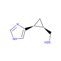 NC[C@@H]1C[C@@H]1c1c[nH]cn1 ZINC000013530245