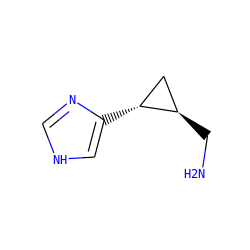 NC[C@@H]1C[C@H]1c1c[nH]cn1 ZINC000003943283