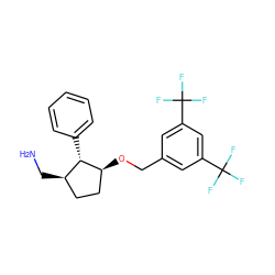 NC[C@@H]1CC[C@H](OCc2cc(C(F)(F)F)cc(C(F)(F)F)c2)[C@H]1c1ccccc1 ZINC000036324329