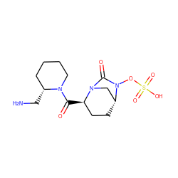 NC[C@@H]1CCCCN1C(=O)[C@@H]1CC[C@@H]2CN1C(=O)N2OS(=O)(=O)O ZINC000096168599