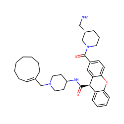 NC[C@@H]1CCCN(C(=O)c2ccc3c(c2)[C@H](C(=O)NC2CCN(C/C4=C/CCCCCCC4)CC2)c2ccccc2O3)C1 ZINC000003979814