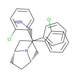 NC[C@]1(c2ccccc2)C[C@@H]2CC[C@H](C1)N2C(c1ccccc1Cl)c1ccccc1Cl ZINC000299819554