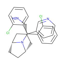 NC[C@]1(c2cccnc2)C[C@@H]2CC[C@H](C1)N2C(c1ccccc1Cl)c1ccccc1Cl ZINC000299821117