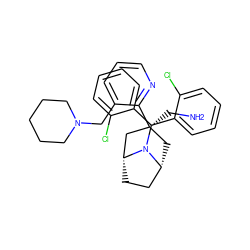 NC[C@]1(c2ncccc2CN2CCCCC2)C[C@@H]2CC[C@H](C1)N2C(c1ccccc1Cl)c1ccccc1Cl ZINC000299819546