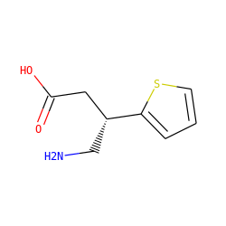 NC[C@H](CC(=O)O)c1cccs1 ZINC000006093614