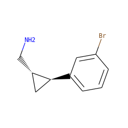 NC[C@H]1C[C@@H]1c1cccc(Br)c1 ZINC000034893375