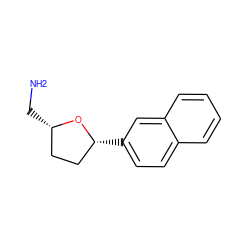 NC[C@H]1CC[C@@H](c2ccc3ccccc3c2)O1 ZINC000035976207