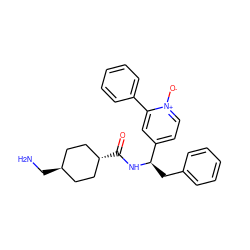 NC[C@H]1CC[C@H](C(=O)N[C@H](Cc2ccccc2)c2cc[n+]([O-])c(-c3ccccc3)c2)CC1 ZINC000299859268