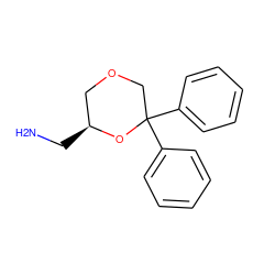 NC[C@H]1COCC(c2ccccc2)(c2ccccc2)O1 ZINC000473170896