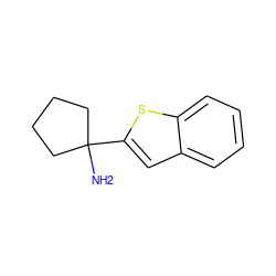 NC1(c2cc3ccccc3s2)CCCC1 ZINC000001657608