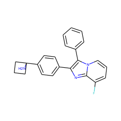 NC1(c2ccc(-c3nc4c(F)cccn4c3-c3ccccc3)cc2)CCC1 ZINC000199430204