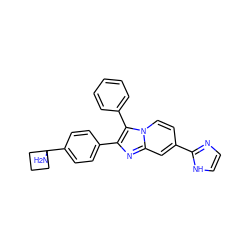 NC1(c2ccc(-c3nc4cc(-c5ncc[nH]5)ccn4c3-c3ccccc3)cc2)CCC1 ZINC000261140491