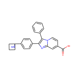 NC1(c2ccc(-c3nc4cc(C(=O)O)ccn4c3-c3ccccc3)cc2)CCC1 ZINC000113678051