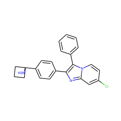 NC1(c2ccc(-c3nc4cc(Cl)ccn4c3-c3ccccc3)cc2)CCC1 ZINC000168151917