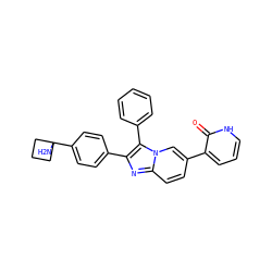 NC1(c2ccc(-c3nc4ccc(-c5ccc[nH]c5=O)cn4c3-c3ccccc3)cc2)CCC1 ZINC000113658570