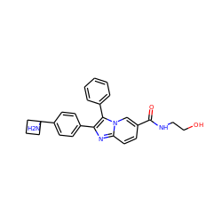 NC1(c2ccc(-c3nc4ccc(C(=O)NCCO)cn4c3-c3ccccc3)cc2)CCC1 ZINC000113656290