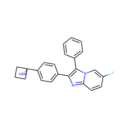 NC1(c2ccc(-c3nc4ccc(F)cn4c3-c3ccccc3)cc2)CCC1 ZINC000199433400