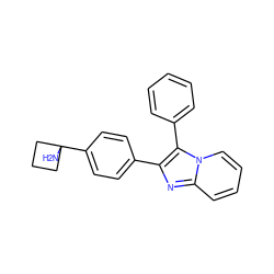 NC1(c2ccc(-c3nc4ccccn4c3-c3ccccc3)cc2)CCC1 ZINC000084708958