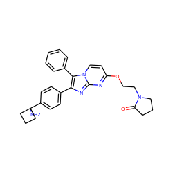 NC1(c2ccc(-c3nc4nc(OCCN5CCCC5=O)ccn4c3-c3ccccc3)cc2)CCC1 ZINC000113659102