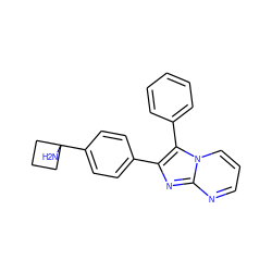 NC1(c2ccc(-c3nc4ncccn4c3-c3ccccc3)cc2)CCC1 ZINC000113657833