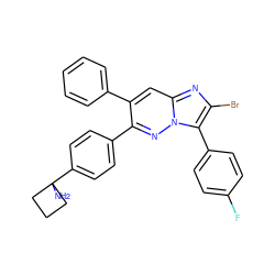 NC1(c2ccc(-c3nn4c(-c5ccc(F)cc5)c(Br)nc4cc3-c3ccccc3)cc2)CCC1 ZINC000114037580