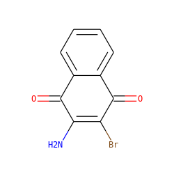 NC1=C(Br)C(=O)c2ccccc2C1=O ZINC000005026425