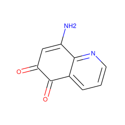 NC1=CC(=O)C(=O)c2cccnc21 ZINC000100487146